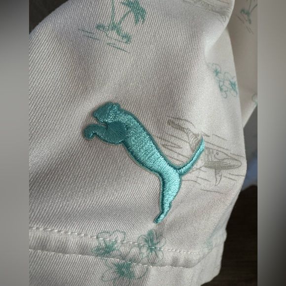 PUMA Men’s XL Polo – Palm Trees, Surfboards, Aloha Tropical Print - Picture 3 of 9